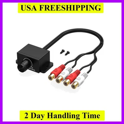 Universal Car RCA Remote Amplifier Level Controller RCA Audio Bass Knob Sub A... - Image 1 of 4