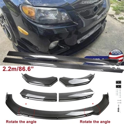 For Mazda 5 2006-2017 Front Bumper Lip Splitter Side Skirt Carbon Fiber Style Foto 1 de 4