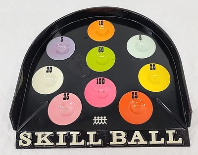Vintage Skill Ball Toy Metal Old Tin Litho Gameboard Tray Only Pressman Toys - Image 1 of 4