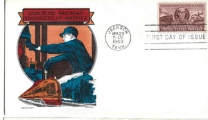 1950 FDC, HONORING RAILROAD ENGINEERS, KEN BOLL - Picture 1 of 1
