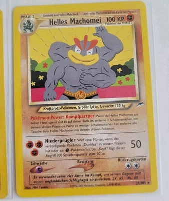 Machollo - Helles Maschock - Helles Machomei Pokemon Karte Deutsch NM/NM/EXC  - Bild 1 von 4
