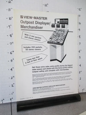 VIEWMASTER 1969 vendedor muestra tienda de juguetes piso exhibición hoja de anuncios Foto 1 de 2