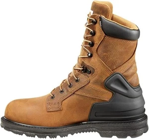 NEW Carhartt 8" Waterproof Soft Toe Boot CMW8100 Brown Leather Men's Size 9 M - Picture 1 of 5
