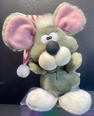1988 Pizzazz Ganz Bros Plush Christmas Mouse Nightcap Stuffed Animal Toy Vintage - Image 1 of 4