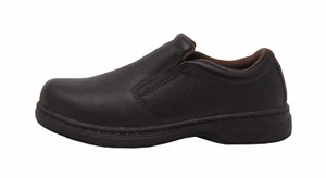 WOLVERINE Men Hume Steel Toe Electrical Hazard Slip On Brown Leather Work Shoes - Picture 1 of 6