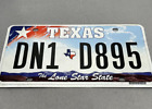 Texas License Plate DN1 D895 TX 2011 Lone Star State Colorful Clouds Sky Car Exp