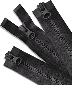 3 Pezzi Cerniera Nera 28 Pollici Ricambio per Cappotto Piumino Felpa Vestiti - Foto 1 di 2