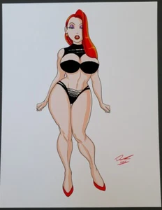 Jessica Rabbit PinUp Color Illustration Art Print 8.5x11 by Keyeske TAS-S1-17 - Bild 1 von 8
