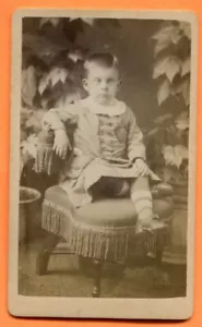 CDV Milwaukee, WI, Portrait of a Little Boy by Schneider, circa 1880s Backstamp - Picture 1 of 3