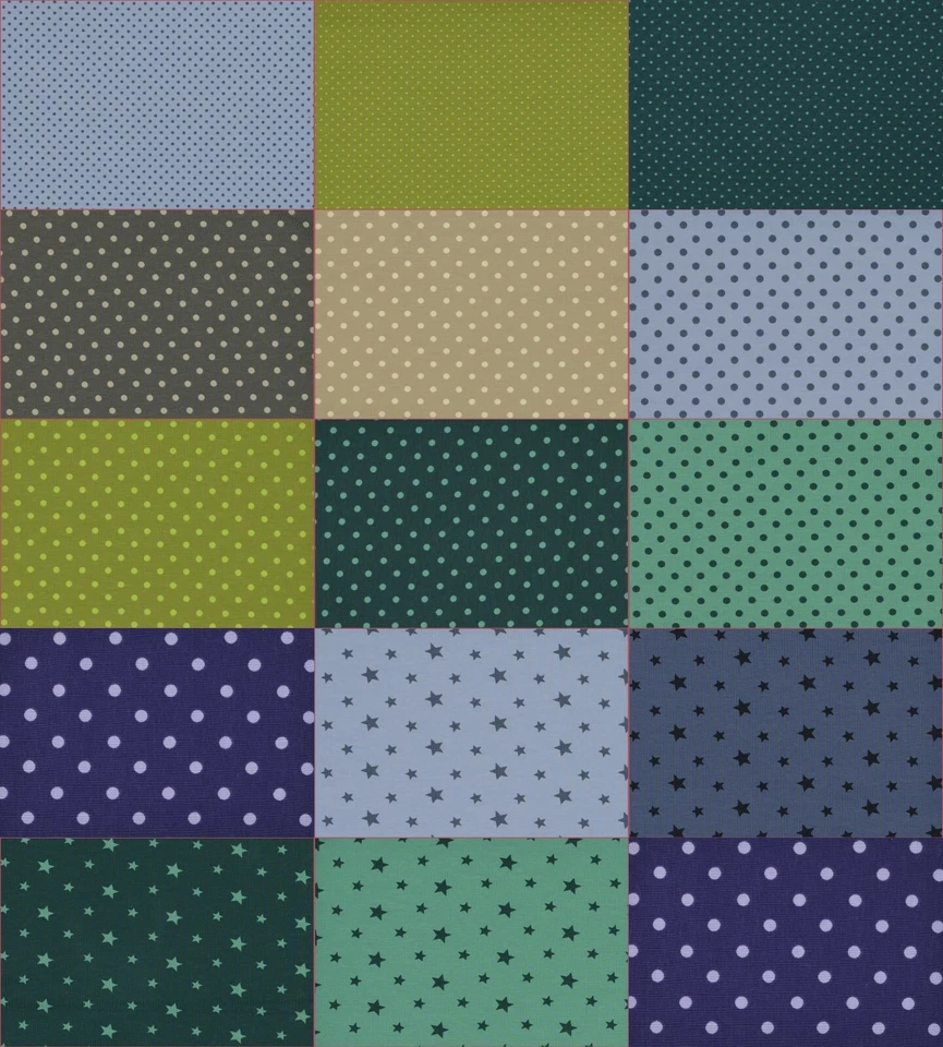 Jersey Sterne oder Punkte zweifarbig Baumwolljersey Meterware - Bild 1 von 1