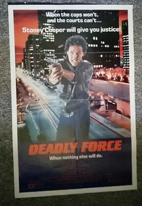 Póster original de una hoja de acción policial de Deadly Force 1983 Wings Hauser Barnett - Imagen 1 de 2