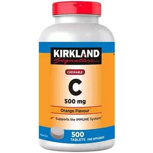 Kirkland Signature vitamina masticable C 500 mg | suplemento alimenticio inmune 500 tabletas - Imagen 1 de 2