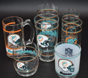 Vasos de beber mixtos vintage de los Miami Dolphins (lote de 7) - Imagen 1 de 16