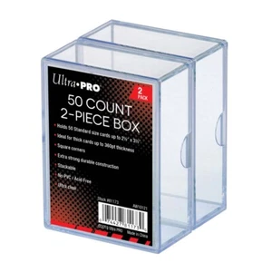 (2-Pack) Ultra Pro 2 Piece Plastic Card Storage Box (50 Count Size) Slider Box   - Picture 1 of 1