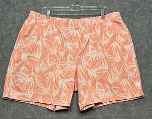 Lands End Shorts Womens 18 Orange Stripe Canvas Pull On Pockets Beach Travel Fun - Picture 1 of 13