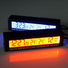 Car LCD Digital Clock Thermometer Temperature Voltage Meter Monitor Interior Kit