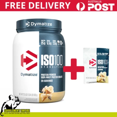Dymatize Iso 100 Hydrolyzed Pure Whey Protein Isolate Iso100 20 srv Free Sample - image 1 of 4