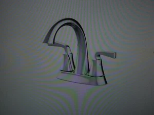2-allen + roth Mullen Polished Chrome 4-in centerset 2-handle Bathroom-FAUCETS - Picture 1 of 2