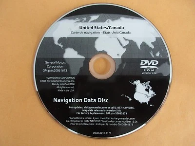 2007 08 09 10 2011 CHEVROLET SUBURBAN AVALANCHE NAVIGATION DVD VER 5.0c OEM🟠 - Image 1 of 4