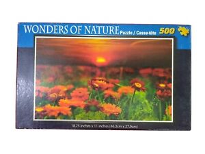 Wonders Of Nature 500 Pc Puzzle 18.25”x11” New, Beautiful Sunset, Cardinal,68877