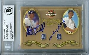 BECKETT SIGNED 2003 FLEER ALAN TRAMELL MICKEY LOLICH FALL CLASSIC AUTOGRAPHED