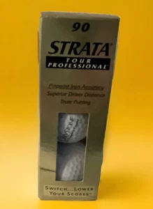 Spalding 90 Strata Tour Professional Golf Balls Pack Of 3 - Picture 1 of 8