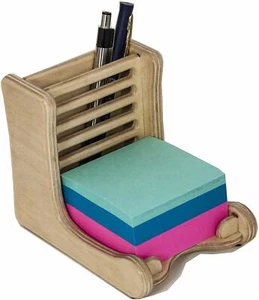 Sticky Notes Cube (3"x3") and Pen Holder (paper not included) - Picture 1 of 4