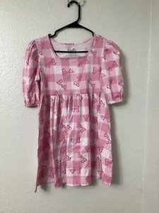Girl's Size XL (14) Barbie Cotton Short Sleeve Dress Pink - Picture 1 of 5