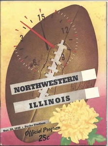1948 11/20 football program Illinois Fighting Illini Northwestern Wildcats VG - Picture 1 of 11