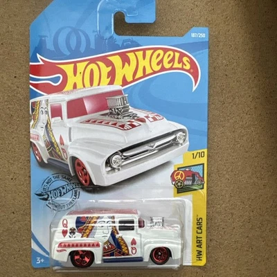 Hot Wheels художественные автомобили 1:10 '56 Ford F-100 Queen O'Hearts длинный #187 комбинированная почта - Изображение 1 из 4