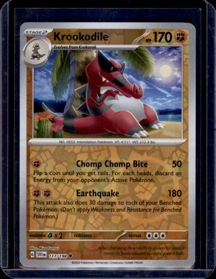 Krookodile SV01: Scarlet & Violet Base Set Pokémon #117/198 Reverse Holo NM+ - Image 1 of 2