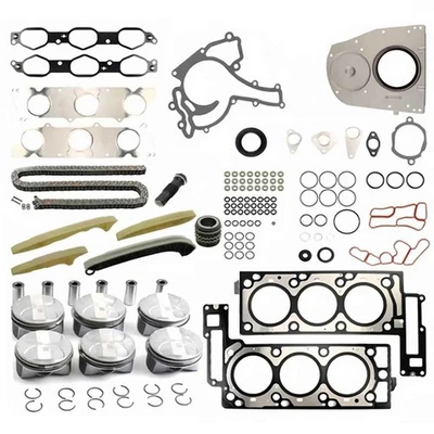 Timing Chain Kit Head Gasket Set Piston & Ring For 3.0L Mercedes Benz 272 C300 - Image 1 of 4