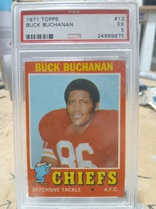 1971 Topps Football Card #13 Buck Buchanan (HOF) PSA 5 - Picture 1 of 2