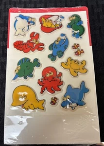 Vintage 80’s Hallmark Jeepers Peepers Puffy Ocean Animals Spinning Eyes - Picture 1 of 7