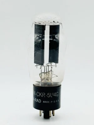 De colección Marina de los Estados Unidos Ken-Rad JAN-CKR-5U4G VT-244 Alto Placa Negra Tiempo de Guerra 5U4GB i3 Foto 1 de 4