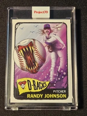 2021 Topps Project 70 #214 Randy Johnson by Alex Pardee 1965 Design - Sealed - Image 1 of 3