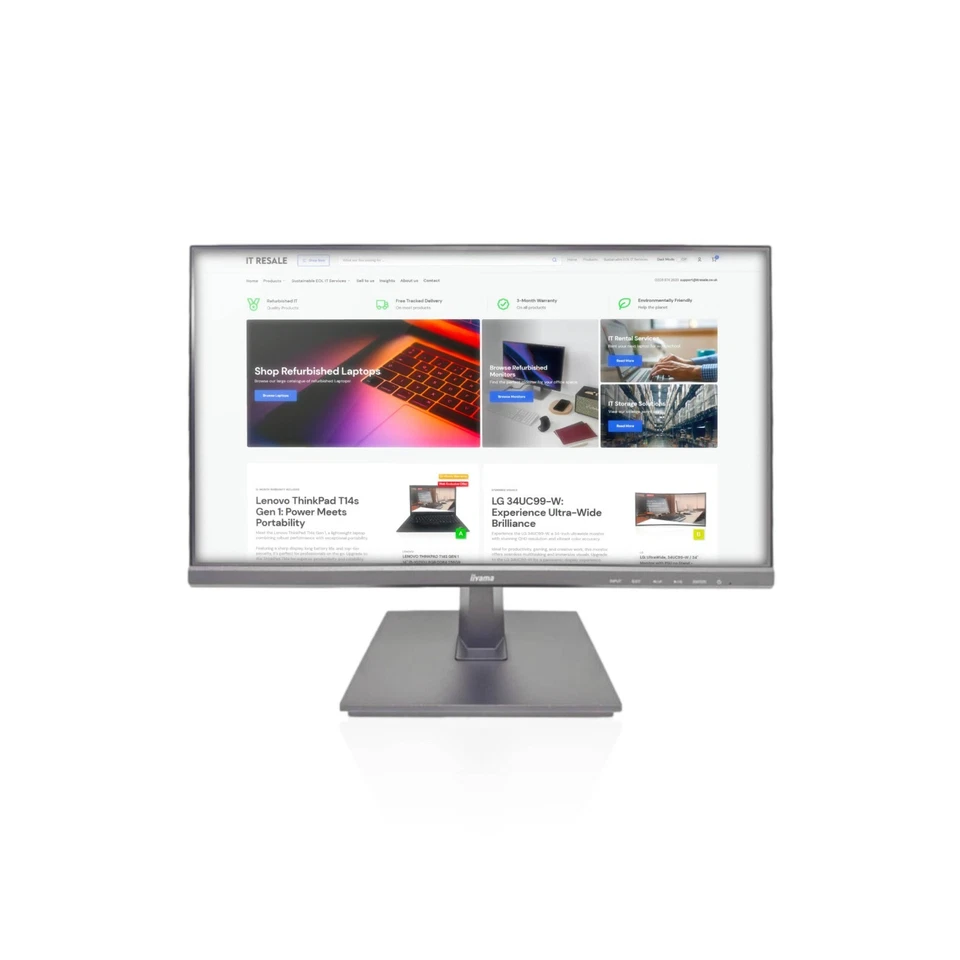 iiyama ProLite XU2294HSU-B1 22 inch Full HD IPS LED Monitor with Stand - Image 1 of 4