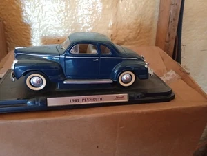 ROAD SIGNATURE - 1941 PLYMOUTH COUPE (BLUE) Free Shipping  - Picture 1 of 5