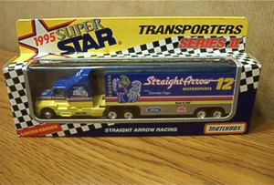 Tractor/remolque Matchbox 1995 SuperStar Transporters flecha recta deportes de motor - Imagen 1 de 2
