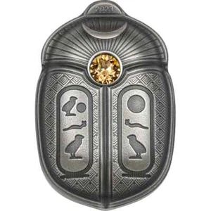 CHEOPS Scarab 1 Oz Silver Coin $5 Palau 2023 - Picture 1 of 5