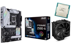 Intel Core i7-11700K CPU + ASUS Prime Z590-A DDR4 LGA 1200 ATX Motherboard COMBO - Photo 1/9
