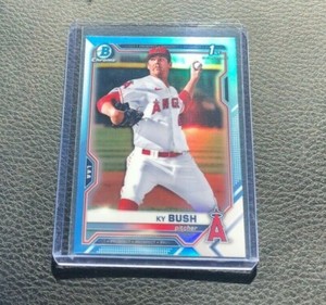 KY BUSH 2021 Bowman Draft CHROME Prospect SKY BLUE REFRACTOR  