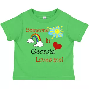 Inktastic Someone In Georgia Loves Me! Toddler T-Shirt Love State Gift Child Kid - Picture 1 of 8
