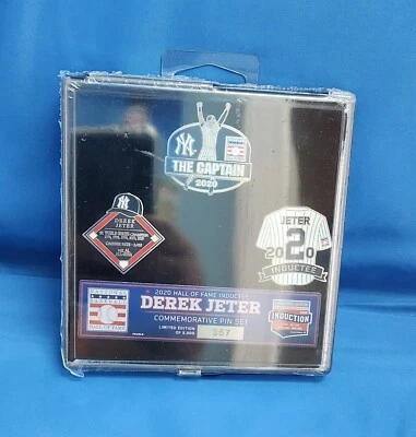  Derek Jeter NEW YORK Yankees 2020 Pin Set Baseball Hall of Fame  Cooperstown - Image 1 of 2