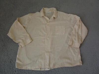 Vintage JC Penney Shirt Adult Extra Large XL Creme Mens Pajama 60s 70s Sleep - Image 1 of 4