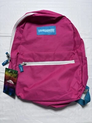 Mochila Trailmaker Clásica Tamaño Estándar Bolsa para Libros Nueva Con Etiquetas Azul Y Rosa Foto 1 de 4