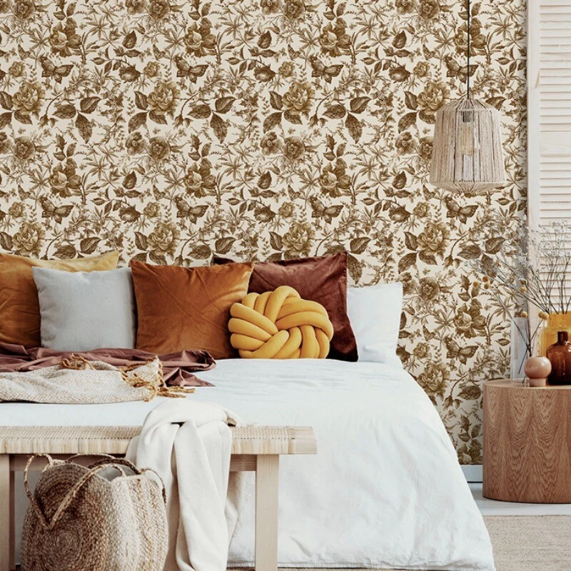 40*250 cm Rosa Flor Papel Pintado Muebles Renovación Hágalo Usted Mismo Pegatinas de Pared Decoración Foto 1 de 4