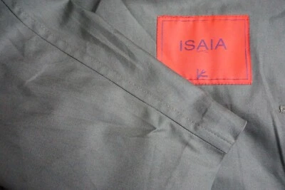 Chaqueta Abrigo Deportivo Isaia Verde Oliva Claro Algodón MEns Talla 38S TOTALMENTE NUEVA Foto 1 de 4