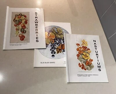 VTG  1983 Painting Ceramics Class Materials Betty Stanley Grapes, Flowers Crafts - Image 1 of 4