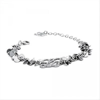 Bracciale donna Liujo LJ722 in ottone silver logo con zirconi  - Immagine 1 di 2